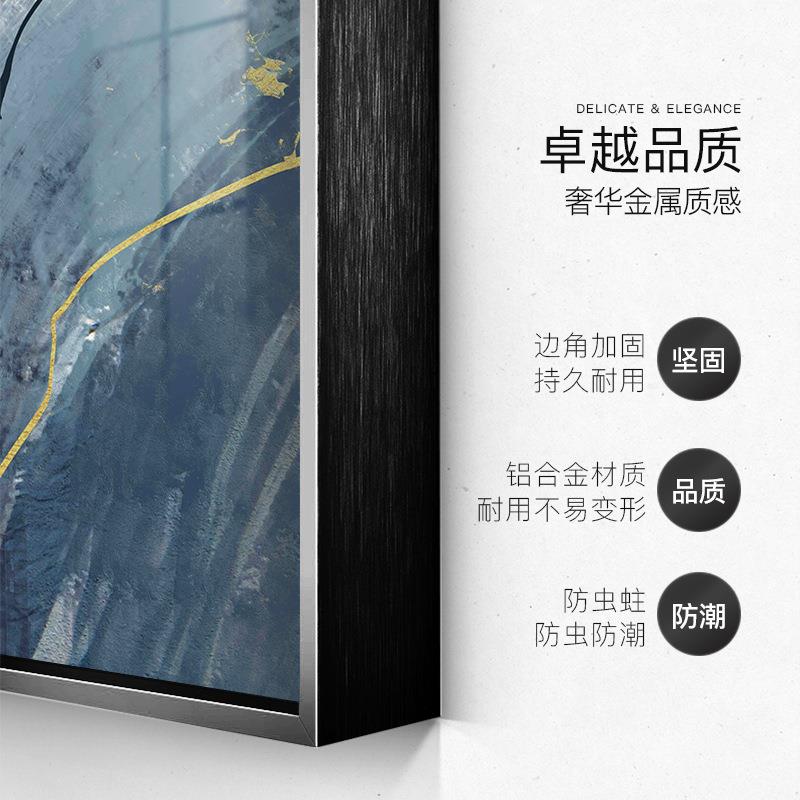 新款直销新中式入户玄关装饰画红色大气山水画水墨画茶室书房卧室