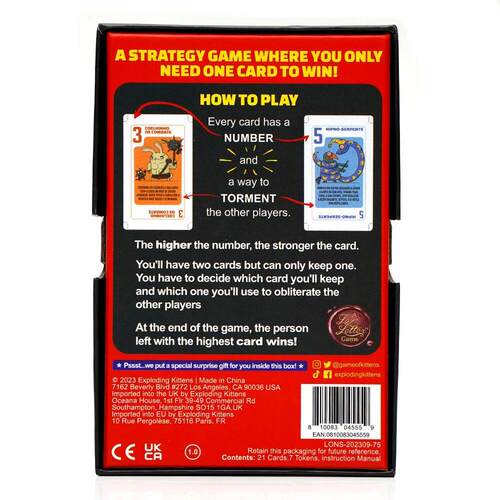 Exploding Kittens Power Hungry Pets 2-6 - Strategic and Simp