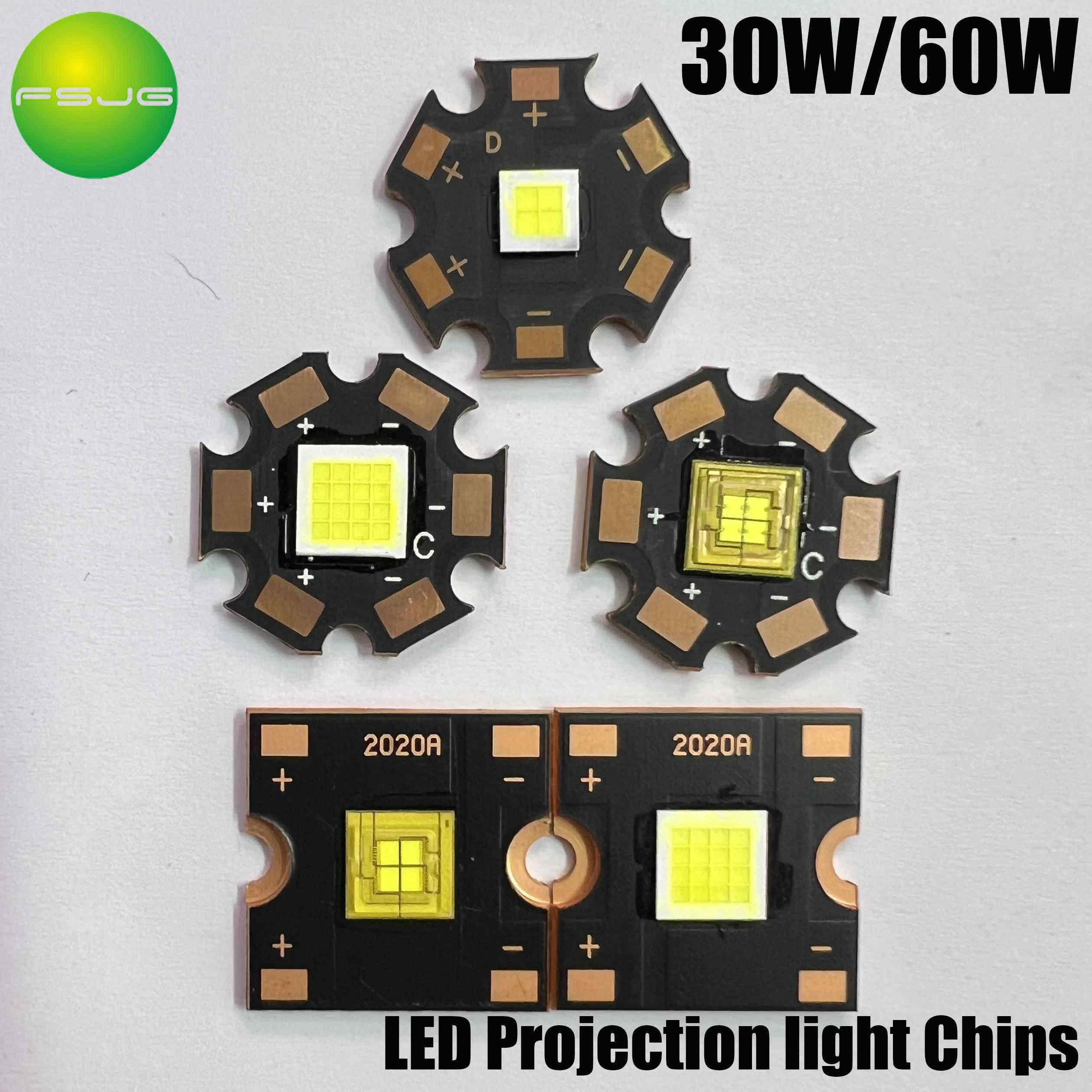 30W60W白光12V强光灯芯LED灯珠广告投影灯灯珠大功率进口OSR光源