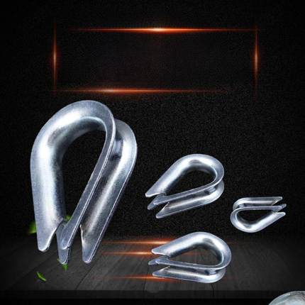 M6M8钢丝绳套环保护套铁镀锌鸡心环三角环夸口三角环三角圈M10m12