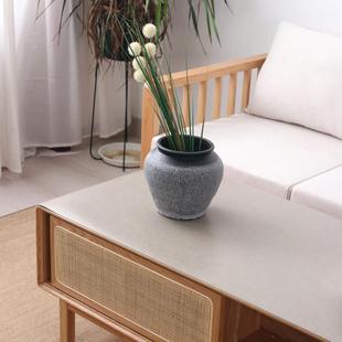 褐色茶桌布纯色灰色桌几约垫中式 16简pvc防水烫防餐 胶垫现代SJCJ