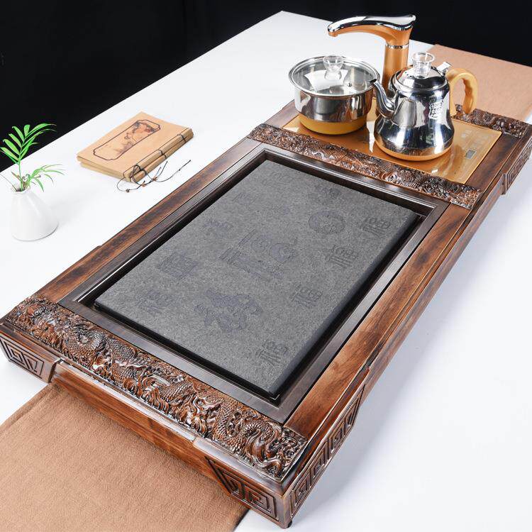 厂家直销柴火烧木大茶盘乌金石茶海茶具套装电器四合一茶台