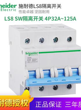 原装正品 施耐德LS8 SW隔离开关 4P32A~63A~100A~125A 闸刀总开关