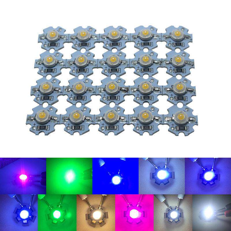 20mmPCB红绿蓝白大功率1W3W5W仿流明3-5V灯板USB 5V灯珠led光源板