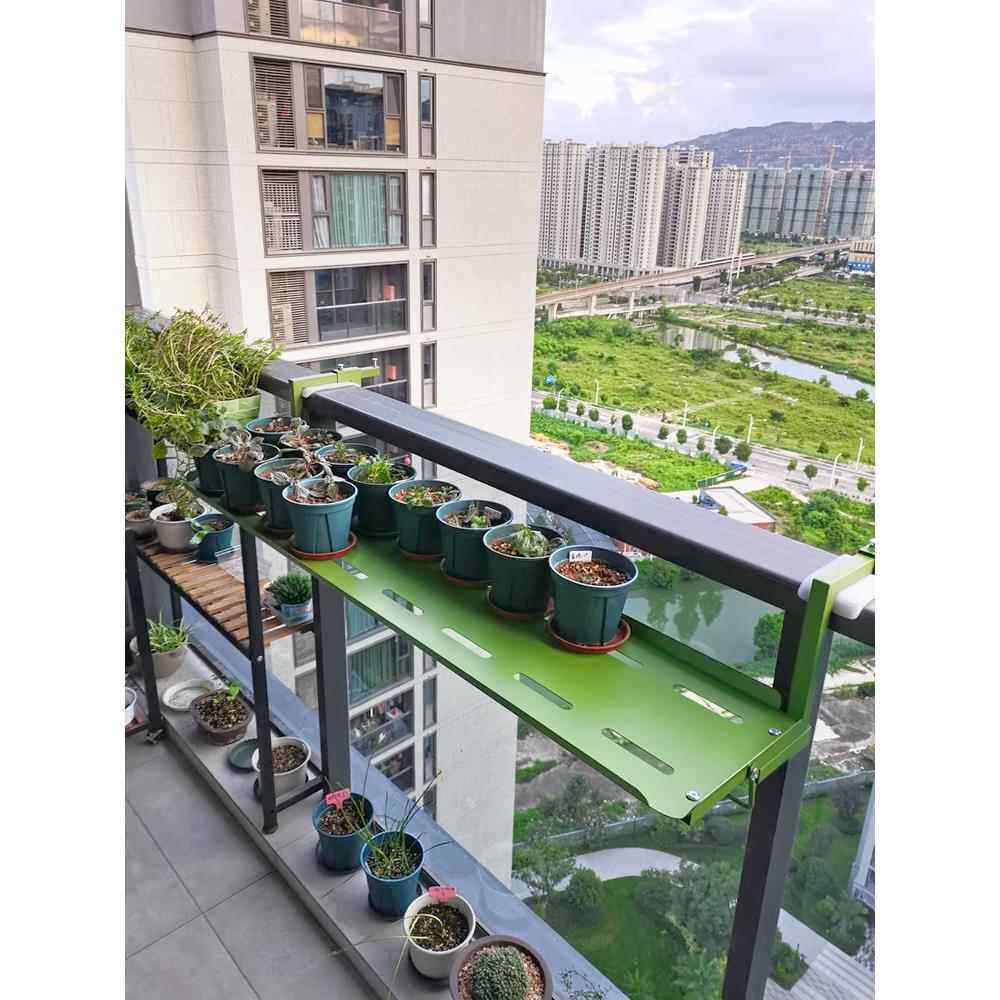 铁艺悬挂花架阳台置物架挂式花盆架窗台护栏栏杆植物摆放架多肉架