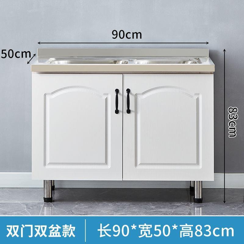 厨房简易钢橱柜柜家用厨房不锈橱柜柜经济见详情型出租灶房台柜储