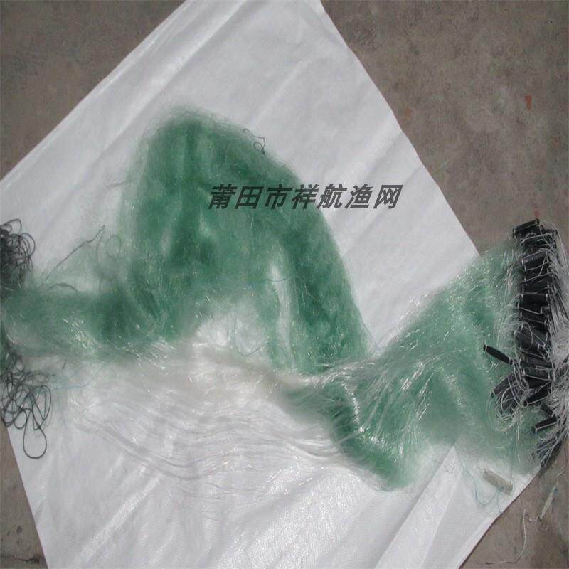 福建绿丝网渔网塑料软浮漂夹坠铅1.5米网眼2.1寸2.4寸100米三层丝
