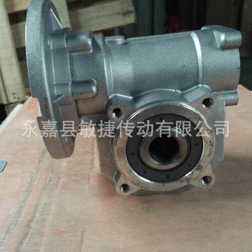 VF减速机圆形箱体铝合金蜗轮蜗杆减速机B5大法兰输入电机减速机
