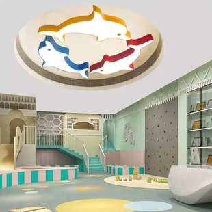 LED吸顶灯创意海豚造型幼儿园温馨卧室灯海洋馆游泳馆灯具