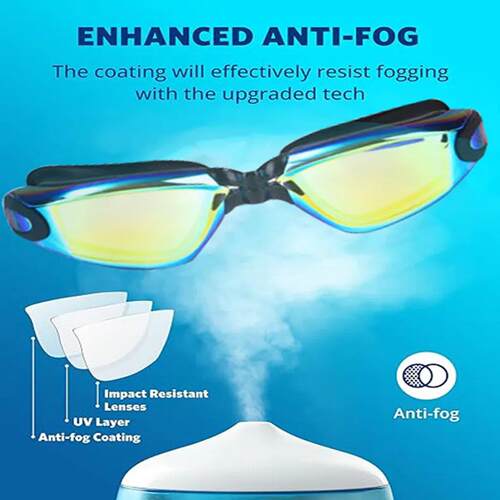 Professional Waterproof Swimming Goggles Anti-fog UV400 Lea