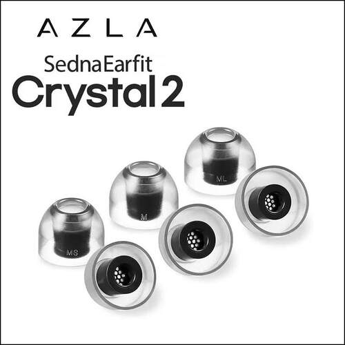 Azla Crystal2第二代Lr液体硅橡胶耳塞，防滑，抗过敏耳罩，过滤