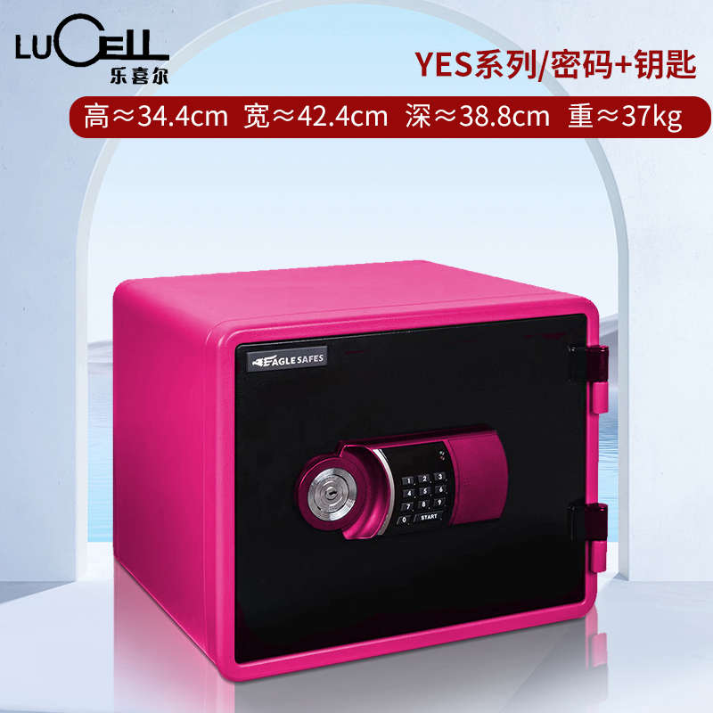 韩国进口乐喜尔LUCELL小型密码指纹解锁保险柜家用入墙入衣柜防火
