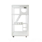 高档柜有喵有趣 白全玻景璃猫别墅实木猫屋色透明透气猫豪华猫笼