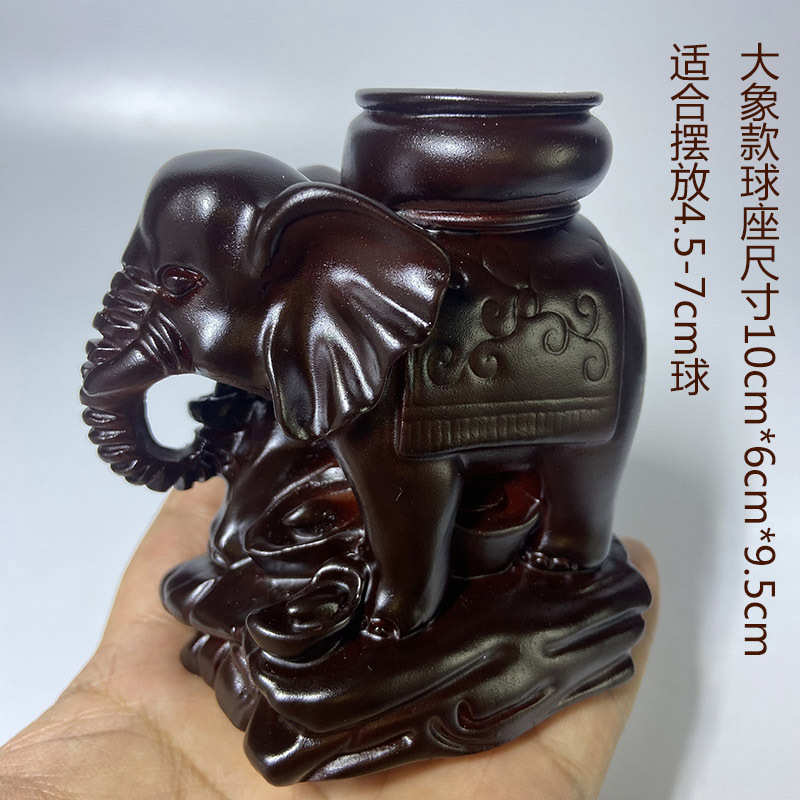 厂家水晶球树脂底座摆件大象款球座收纳置物架摆件 适合4-7cm球