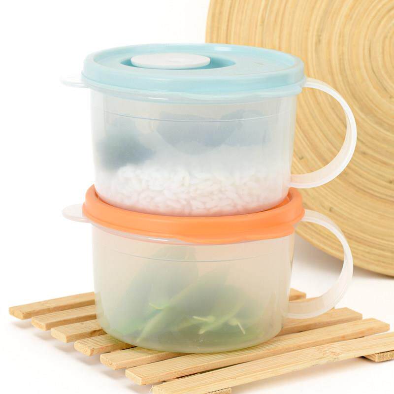 特百惠460ML微波水晶汤碗 微波炉午餐饭盒 密封保鲜盒可携式便当
