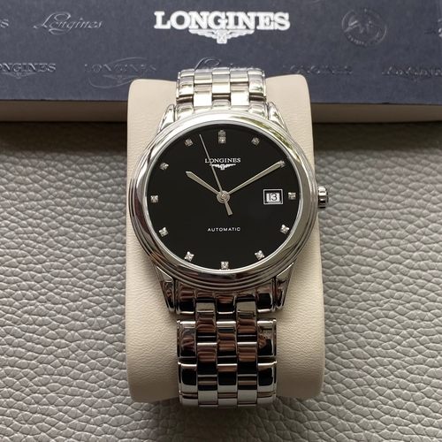 好价9.8新 浪琴军旗系列钢自动机械手表38.5男表L4.974.4.57.6