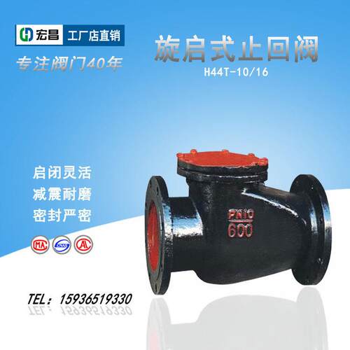 旋启式止回阀 铸铁逆止阀单向阀 H44T DN40 50 65 80 100 125 150