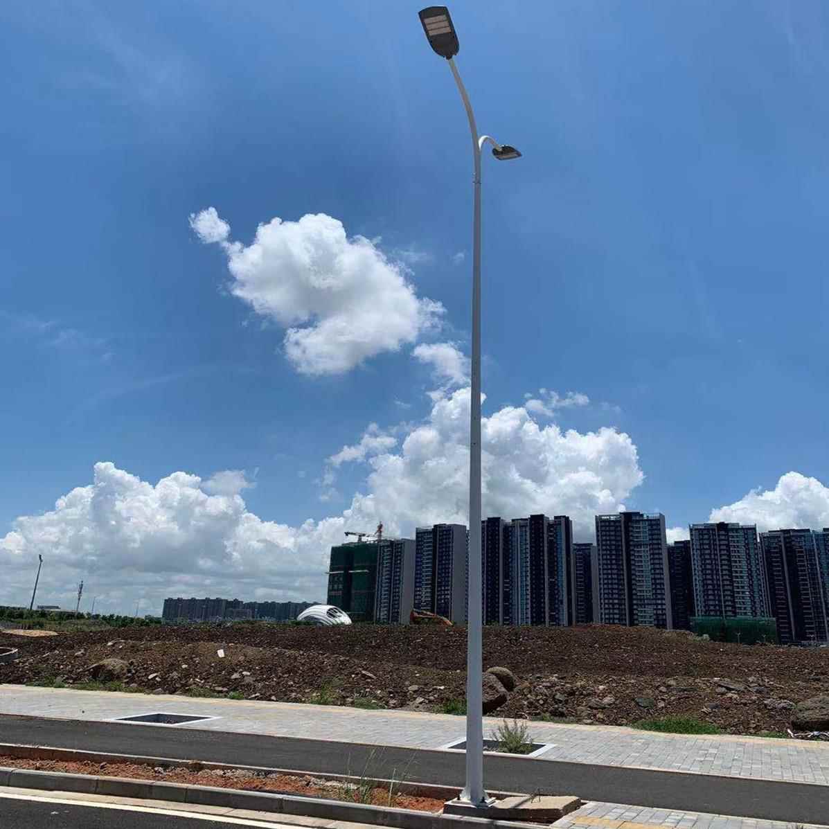 现货6米A字臂路灯杆单臂海螺路灯小区道路照明led80瓦路灯