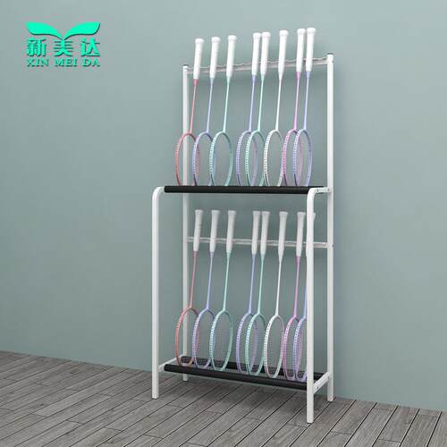 羽毛球拍二层放置架子羽毛球馆拉线专用陈列架