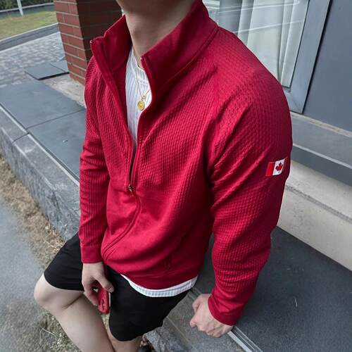 Limited edition home jacket, fitness stand up collar,