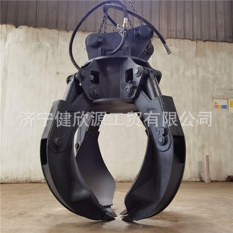 挖机旋转梅花抓液压旋转抓斗废钢铁抓手建筑垃圾清理多瓣莲花抓