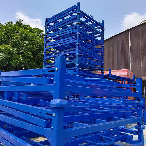 堆垛架定制布匹货架批发布料仓储设备加工垛高架折叠式放布架翘储