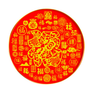 十字绣2022新款 线绣圆形大幅百福图平安客厅福字简单手工自己绣