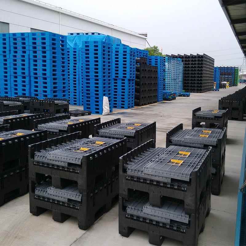 立VLX体封库卡专用卡板塑箱闭式料折叠板箱大号水果卡板箱