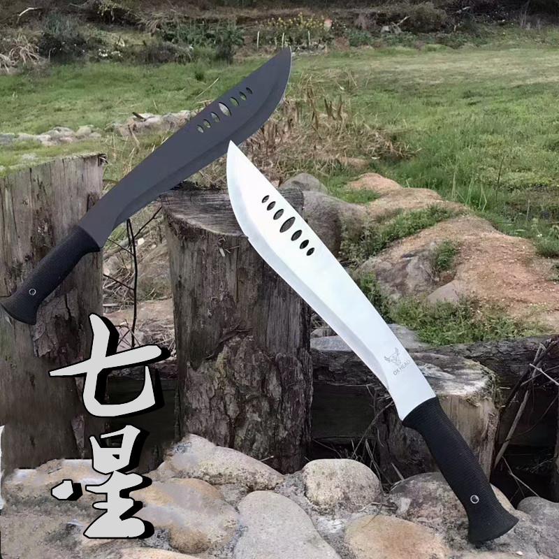 七星唐横刀兵器一体防身刀剑关刀开路长刀武术户外三眼大刀未开刃