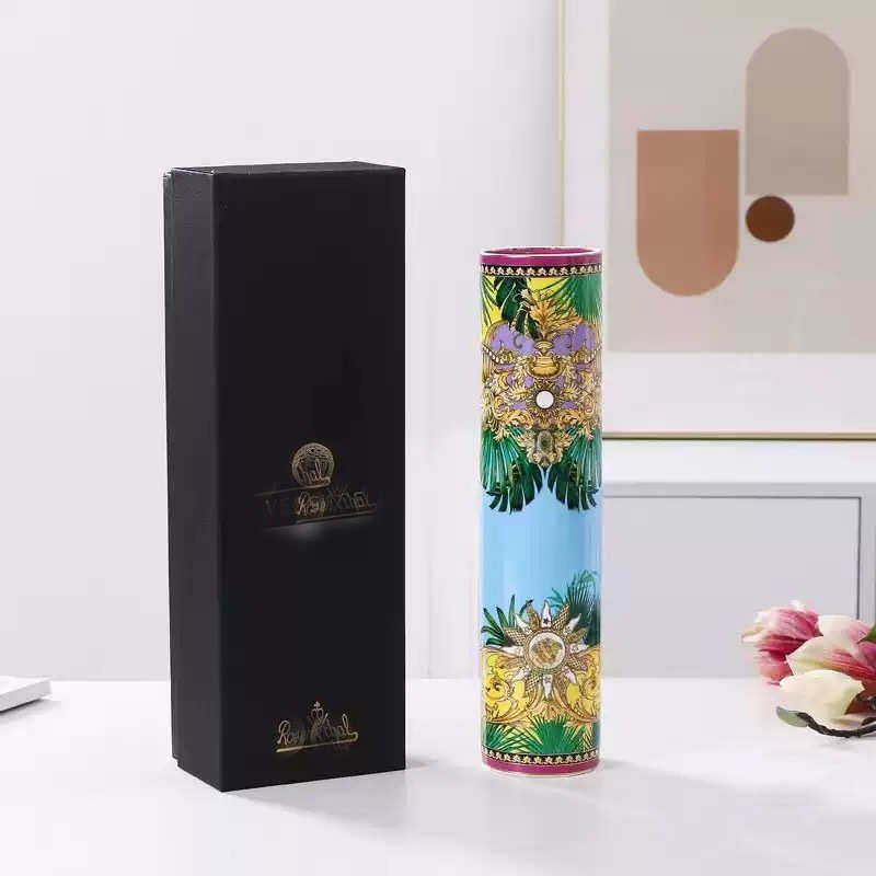 台面金人摆件系列头花陶瓷欧式精致骨瓷高档装饰花瓶简约