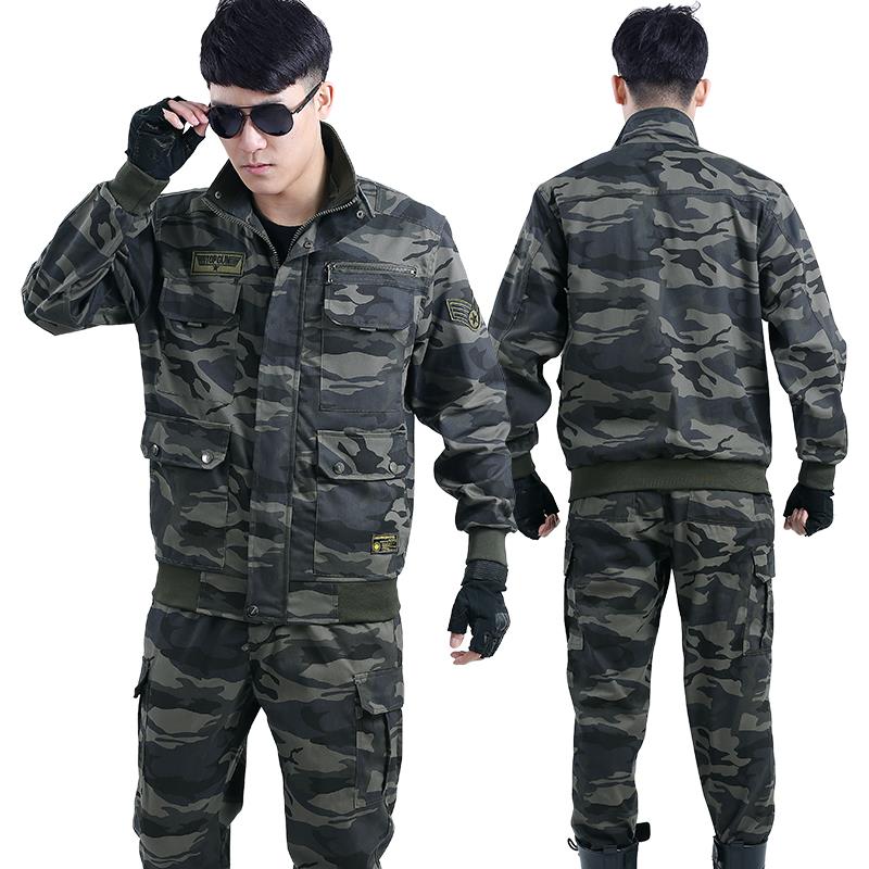 劳保工作服劳装男套纯衣棉防烫电焊工装加厚OXK耐磨上裤春秋户外