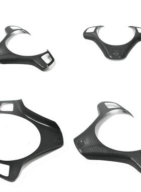 适用于宝马BMW3系E90E92E93M3方向盘贴真碳纤改装饰框条盖罩