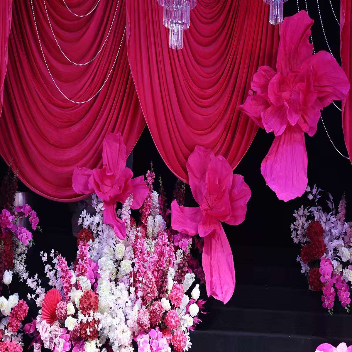 160cm 彩色美塑花 婚礼大花 大花 纸花 背景花 Background flowe
