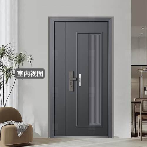 挺派甲级防盗门家用通风门进户门安全门子母门锌合金入户门拉门