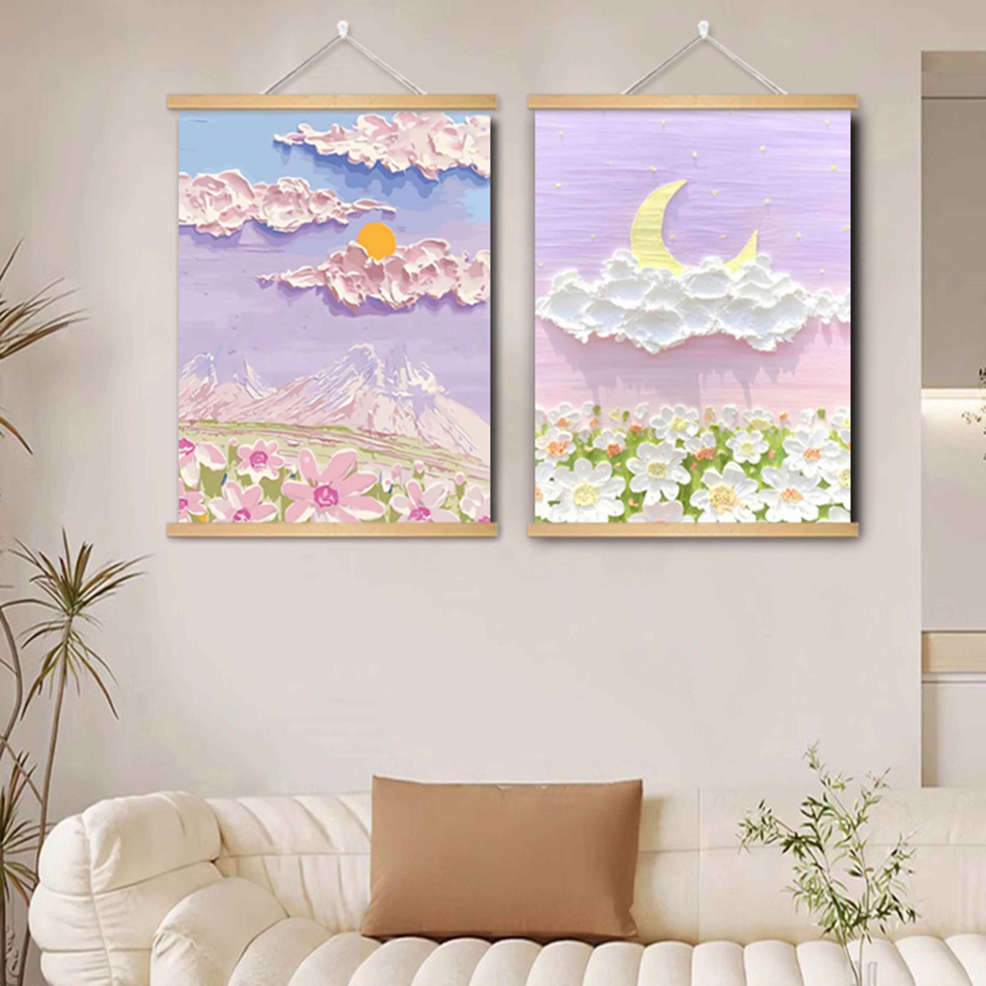现代奶油风3D立体油画花朵花卉小清新ins风极简轻奢挂画装饰画图片