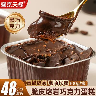 天禄MCT脆皮熔岩巧克力蛋糕可可脂零食热卖甜品黑巧食品