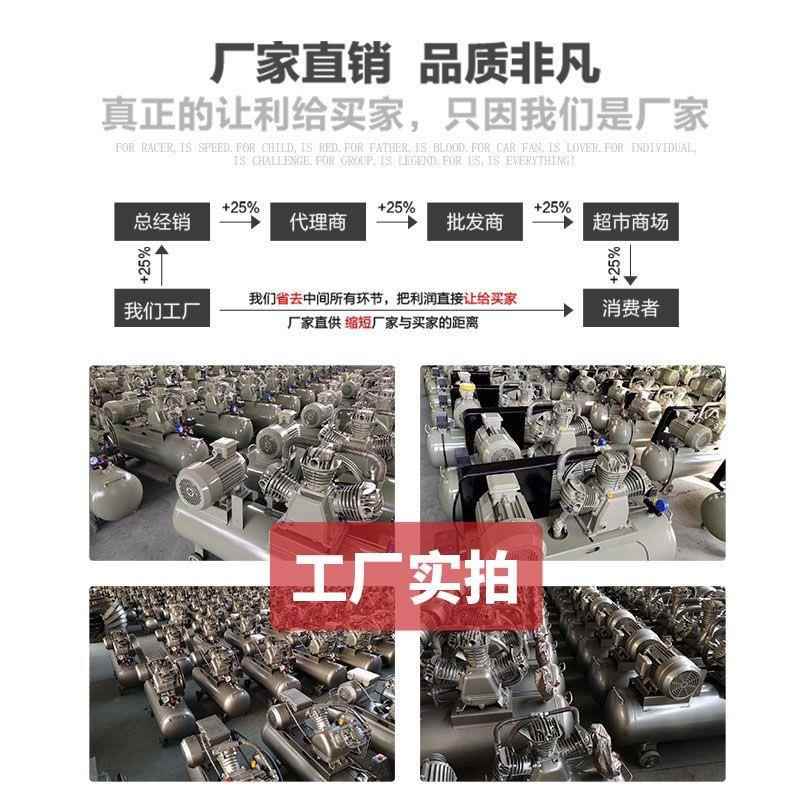 美W洲霸业空压机机头三缸2.2KW大7.5K活打气塞泵泵头工级高压四缸