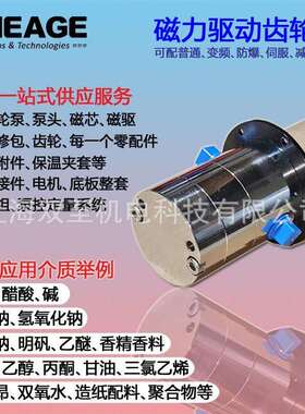 SHEAGE SA-DGS1.6PPPV2NN00000化工保温高黏度流体微型磁力齿轮泵