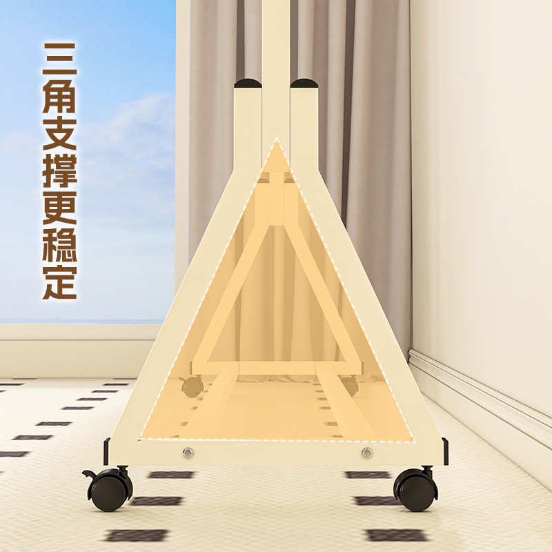 挂衣架落地卧室内家用简易衣帽架轻奢可移动客厅阳台晒晾衣服架子