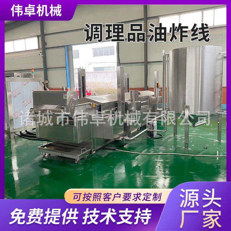 供应螺蛳粉炸蛋油炸机 狮子头连续油炸设备 电加热鸡块油炸生产线