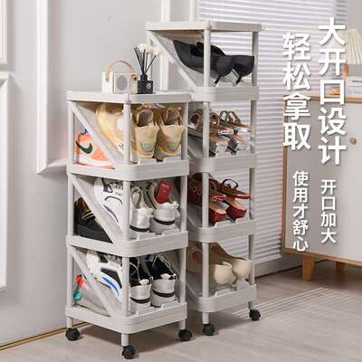 可移动鞋架双向简约鞋柜玄关多层鞋子收纳架塑料好物置物架批发