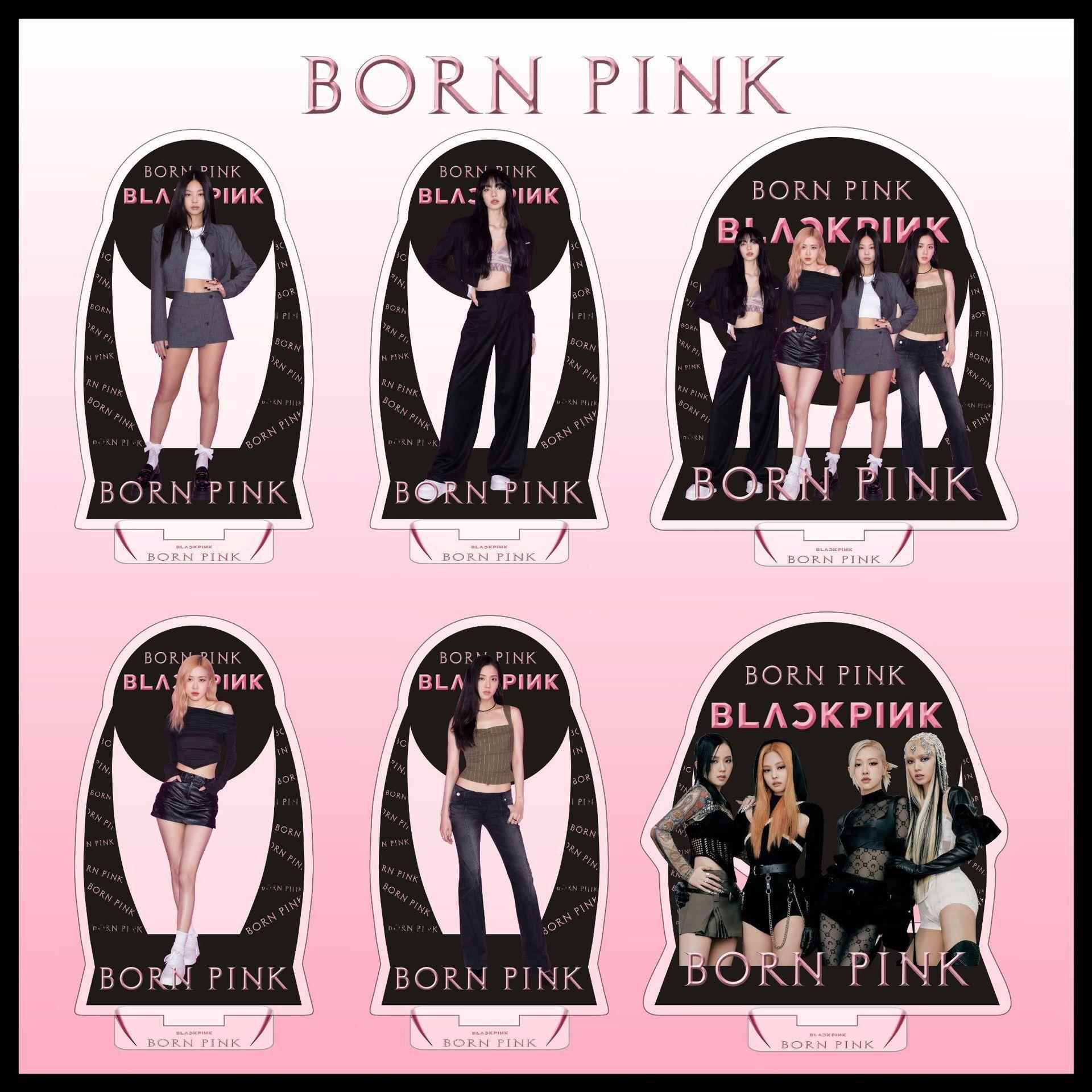 bp粉墨BORN PINK 新款立牌 双面透明站牌桌面摆件周边