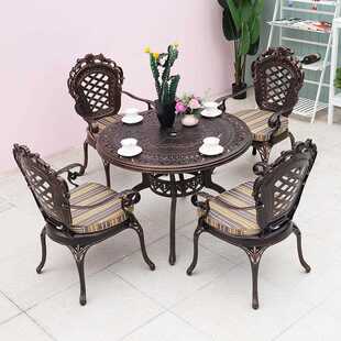 新款直销户外铸铝桌椅欧式别墅花园家具休闲露天铁艺外摆庭院阳台