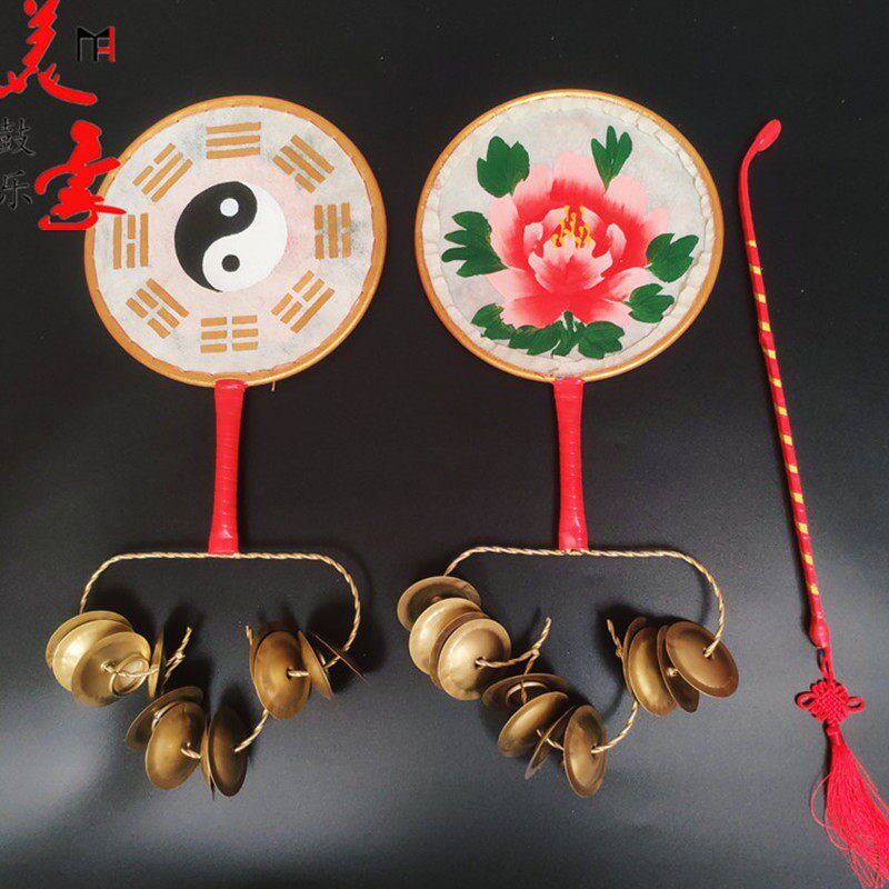 羊皮牛皮太极八卦扇子鼓 太平鼓 请神鼓仙家鼓单面鼓 道士鼓 法鼓图片