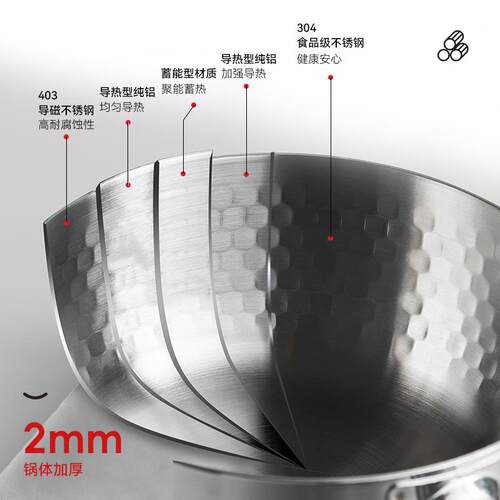 kimscook无涂层小奶锅日式雪平锅宝宝副食品锅不锈钢锅家用泡面汤