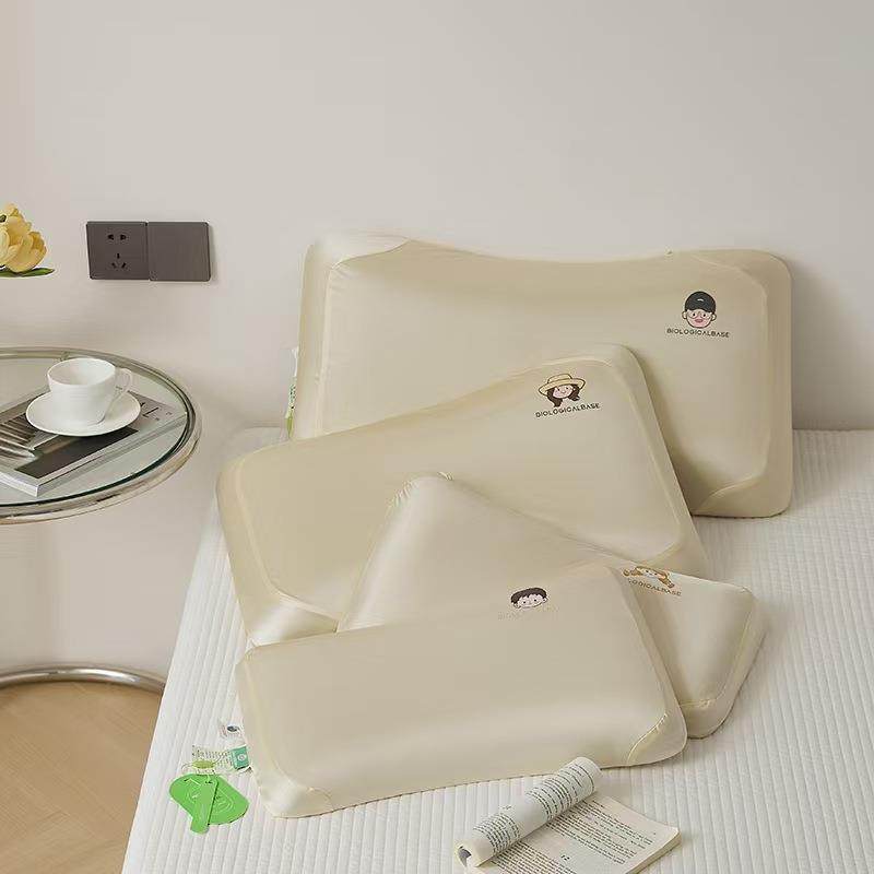 冰丝生物基夏日凉感枕头女士美肌颈椎午睡枕芯儿童学生记忆棉枕芯