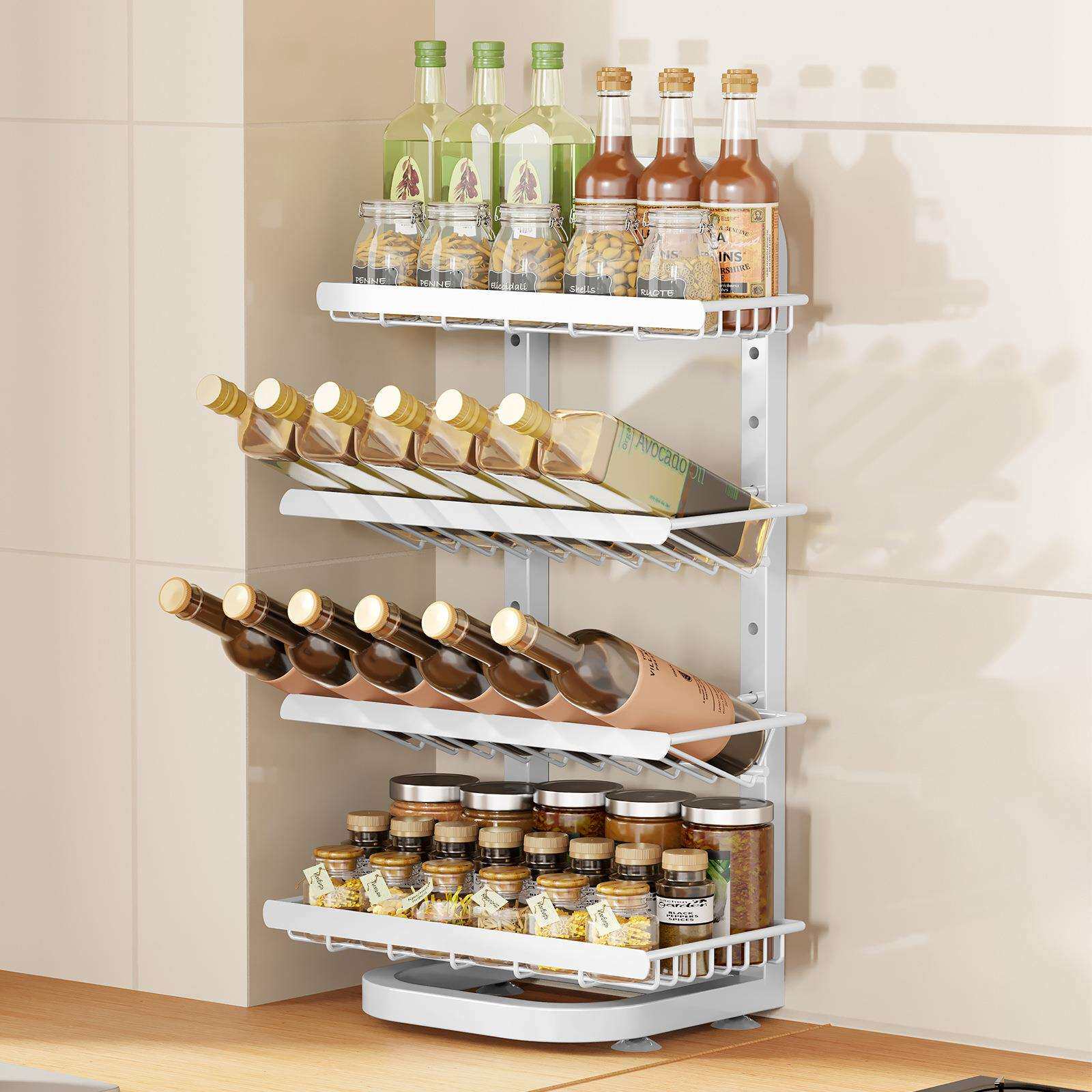 橱柜下免打孔架子高脚杯调料置物架家用轻奢悬挂倒挂红酒杯架多层