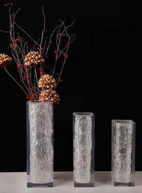 现代简约透明树脂花瓶摆件工艺品茶几客厅卧室书房样板房家居饰品