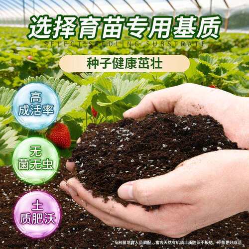 育炭育苗基质苗基质果树养花种植土家用大棚泥盆栽栽培基土质育苗