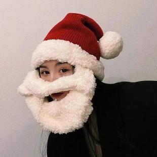 圣诞老人帽子胡子圣诞礼物儿童成人男生女孩装饰头饰拍照道具氛围